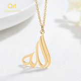 Allah Calligraphy Necklace for Women Islamic Muslim Religion Jewelry