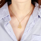 Arabic Allah Calligraphy Necklace Stainless Steel Islamic Jewelry Pendant