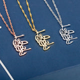 Arabic Calligraphy For Women Stainless Steel Islamic Name Necklace Pendant