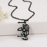 Arabic Calligraphy For Women Stainless Steel Islamic Name Necklace Pendant
