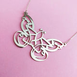 Arabic Calligraphy Necklace Butterfly Shape Islamic Name Pendant