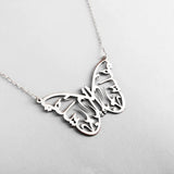 Arabic Calligraphy Necklace Butterfly Shape Islamic Name Pendant