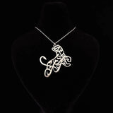 Arabic Calligraphy Necklace Lioness Shape Name Pendant
