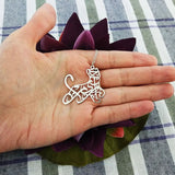 Arabic Calligraphy Necklace Lioness Shape Name Pendant