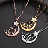 Arabic Crescent Moon Name Necklace Personalized Jewelry