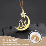 Arabic Crescent Moon Name Necklace Personalized Jewelry