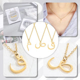 Arabic Initial Letter Necklace Stainless Steel Pendant Alphabet Jewelry