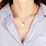Arabic Initial Letter Necklaces With Birthstone For Women Choker Chain
