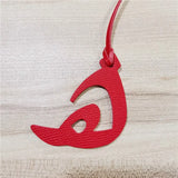Arabic Letter Cowhide Pu Leather Initial Capital Keychain Pendant