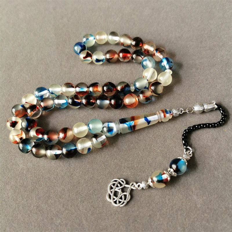 Arabic Misbaha 10MM 51 beads High resin glow in dark rosary bead muslim kehribar