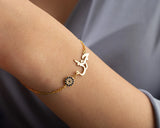 Arabic Name Evil Eye Bracelet-Stainless Steel Personalized Jewelry
