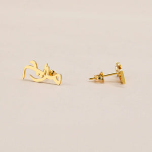 Arabic Name Earrings, Personalized Name Earrings, Stainless Steel Name Earrings