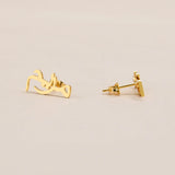 Arabic Name Earrings, Personalized Name Earrings, Stainless Steel Name Earrings