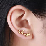 Arabic Name Earrings Stud Personalized Arabic Earring Stainless Steel