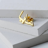 Arabic Name Earrings Stud Personalized Arabic Earring Stainless Steel
