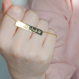 Arabic Name Necklace Bar Personalized Jewelry Stainless Name Necklace