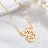 Arabic Stainless Steel Islamic Necklace Pendant for Women