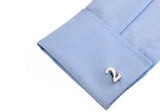 Arabic Numerals 0-9 Math Cufflinks Copper Silver Cuff