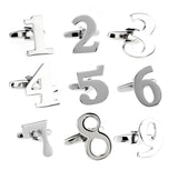 Arabic Numerals 0-9 Math Cufflinks Copper Silver Cuff