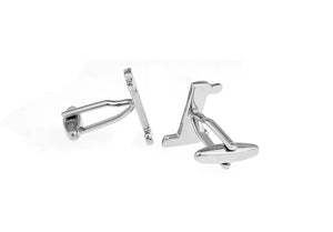 Arabic Numeral Number One 1 Copper Cuff Links