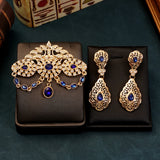 Arabic Jewelry Brooch Pins with Rhinestone Plated Hajib Pins