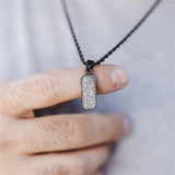Arabic Hardship Ease Necklace Islamic Pendant Tag For Men Islamic Jewelry