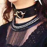 Arajuku Dark Personality Exaggerated Clavicle Chain Punk Style Bondage Collar
