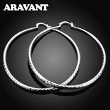 925 Silver Large Hoop Earring Wedding Jewelry Gift