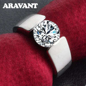 925 Silver Zircon Ring Women Jewelry