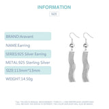 925 Silver Bead Long Drop Earring For Women Wedding Jewelry
