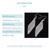 925 Silver Geometric Drop Earring Women Christmas Gift