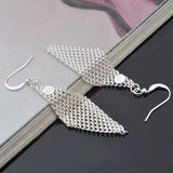 925 Silver Geometric Drop Earring Women Christmas Gift