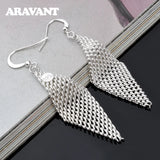 925 Silver Geometric Drop Earring Women Christmas Gift