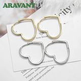 925 Silver Heart Hoop Earring For Women Jewelry Gift