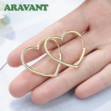 925 Silver Heart Hoop Earring For Women Jewelry Gift