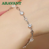 925 Silver Zircon Bracelet Chains Charm Jewelry