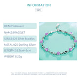 925 Silver Zircon Bracelet Chains Charm Jewelry