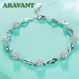 925 Silver Zircon Bracelet Chains Charm Jewelry