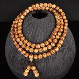 Buddhist Prayer Beaded Wooden Bracelet Necklace Jewelry
