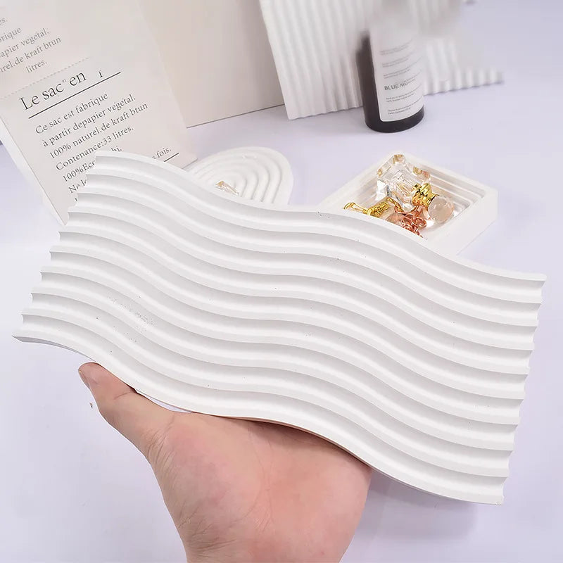 Wave Terrace Storage Tray Silicone Mold DIY Epoxy Resin Mold