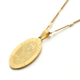 Archangel Saint Michael Steel Pendant Necklace Religion Chain Jewelry