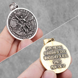 St. Michael Guardian Steel Men Necklaces Pendants Chain Male Jewelry 