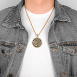 St. Michael Guardian Steel Men Necklaces Pendants Chain Male Jewelry 