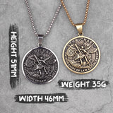St. Michael Guardian Steel Men Necklaces Pendants Chain Male Jewelry 