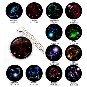 Aries to Scorpio Zodiac Signs Silver Necklace