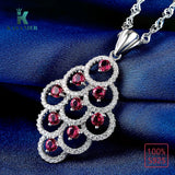 Peacock Zircon Pendant Necklace 925 Sterling Silver Aristocratic Lady Jewelry