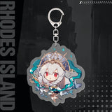 Arknights Skadi KeyChain Acrylic Car Key Ring Texas Pendant Friends Gift