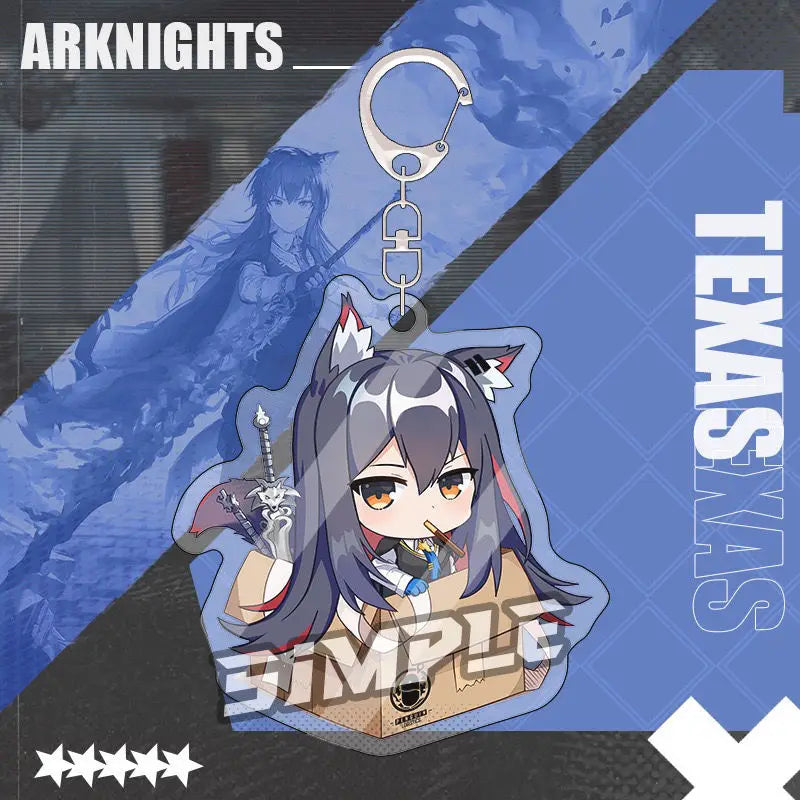 Arknights Skadi KeyChain Acrylic Car Key Ring Texas Pendant Friends Gift