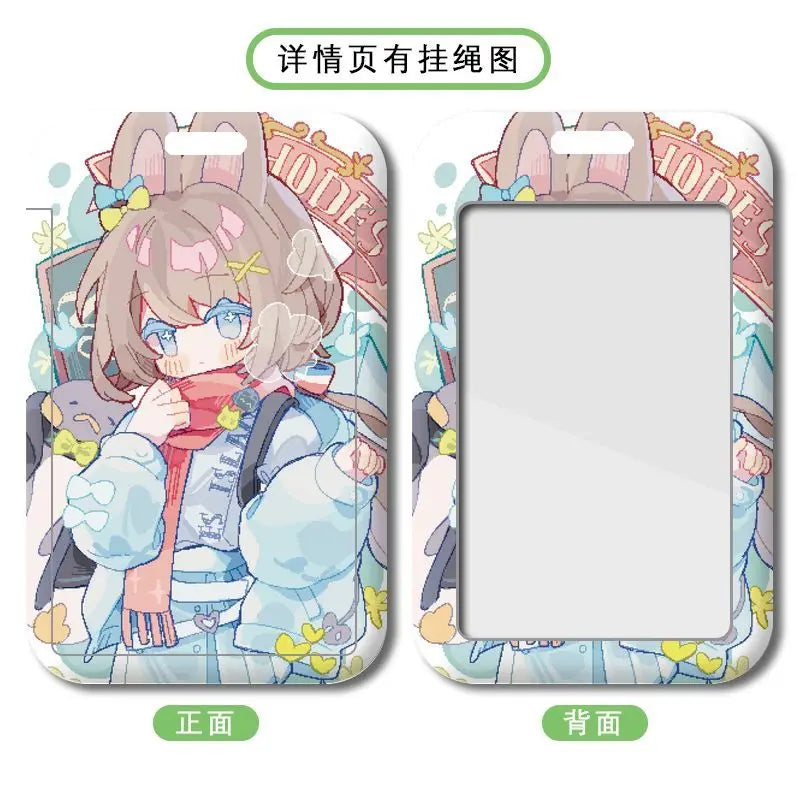 Arknights Keychain Man Card Sleeve Key Chain Women Key Holder Couples Keyring