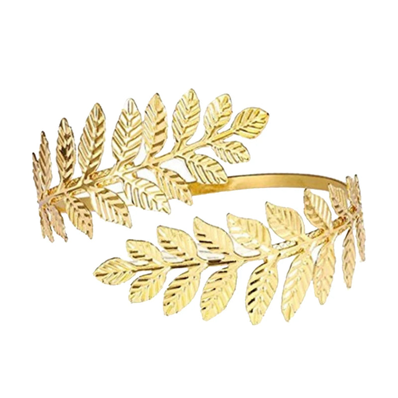 Boho Retro Greek Leaf Style Arm Bracelet Chain for Women Girls